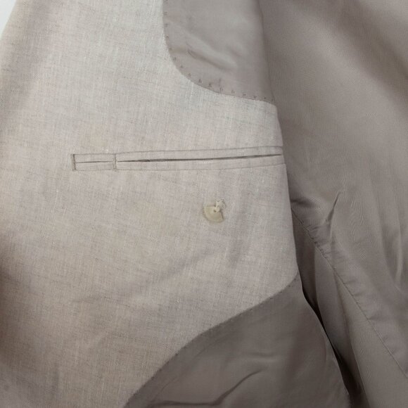 Nordstrom Mens 100% Linen Fratelli Ormezzano Sports Coat Blazer Size 46R Preppy - Picture 10 of 10